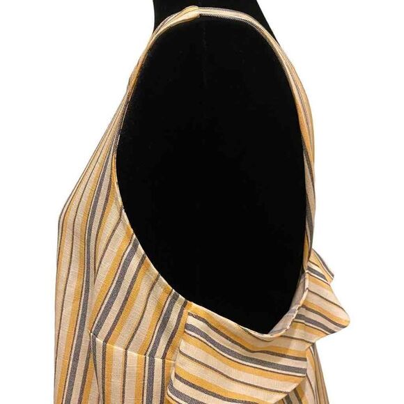 Andree by Unit Sleeveless Striped Ruffle Blouse Size Medium - Picture 6 of 10